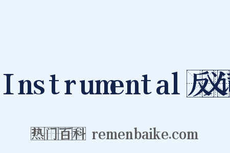 Instrumental反义词是什么意思的图片